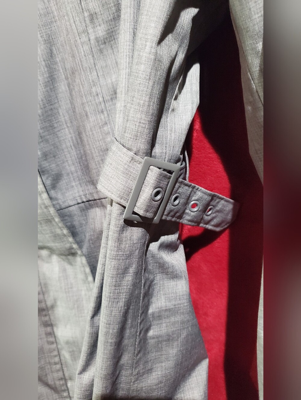 Kirkland Signature Light Gray Women's Trench Coat - Picture 7 of 8